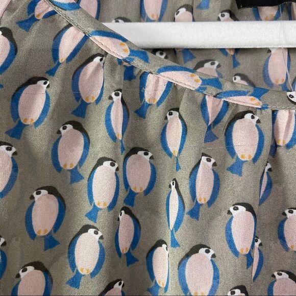 The Limited Semi Sheer Tan Papillon Bird Blouse, size small - Picture 10 of 10